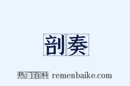 剖奏是什么意思的图片